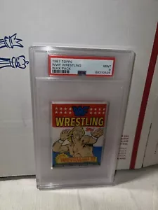 1987 TOPPS WWF CONFEZIONE CERA WRESTLING GRADUATA PSA 9 IN PERFETTE CONDIZIONI NUOVO SUPPORTO LOW POP 12 NO 10 - Foto 1 di 5