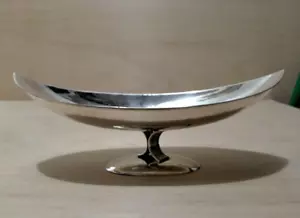 Alemán? holandés? Plato antiguo de plata con soporte, único, largo 7,5", 152 gramos - Imagen 1 de 11