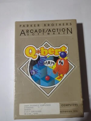 Q*bert Atari 400/800 /1200 Xl/XE Cartridge New Sealed 1983 - Image 1 of 2