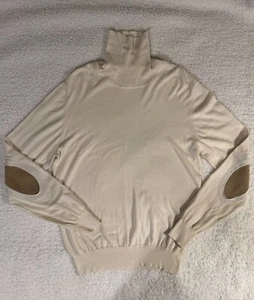 Maison Margiela turtleneck sweater elbow patches off white cream ivory Martin - Picture 1 of 3