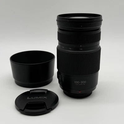 Panasonic Lumix G Vario 100-300mm F/4.0-5.6 II AF OIS Telephoto Zoom Lens W/Hood - Image 1 of 4