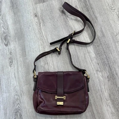 Bolso Bandolera Lauren Ralph Lauren Cuero Marrón Vaquera Costera Minimalista Foto 1 de 4