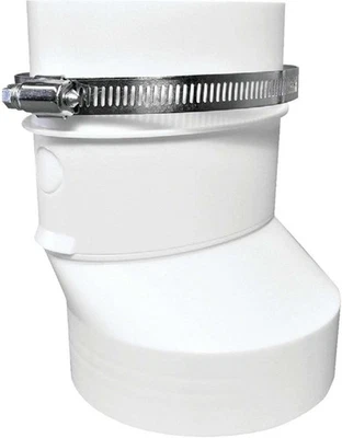 Conector de conducto de secadora de plástico redondo a ovalado Dundas Jafine - 1 cada uno Foto 1 de 3