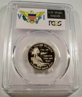 2009-S 25c CLAD PCGS PR70DCAM US VIRGIN ISLAND QUARTER PROOF DEEP CAMEO PR 70 DC - Image 1 of 4