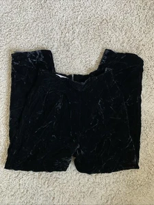 Pantalones Talbots para mujer de terciopelo negro cintura alta talla 10 pierna recta texturizados - Imagen 1 de 3