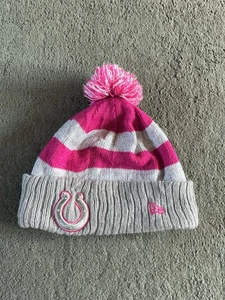 NFL Indianapolis Colts New Era Rosa Concientización sobre el Cáncer de Mama Bobble Gorro - Imagen 1 de 18