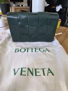 Bottega Veneta Cassette Small $2600 Raintree Green Leather Crossbody Bag New - Picture 1 of 9