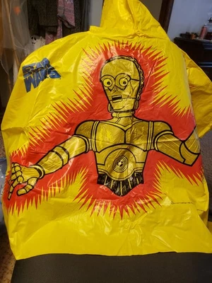 1977 *BEN COOPER* Poncho Star Wars C3PO Amarillo Vinilo Slicker DISFRAZ DE HALLOWEEN Foto 1 de 4
