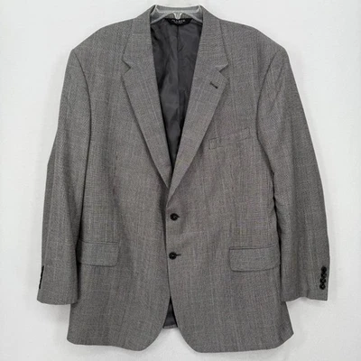 Blazer Jos A Bank Signature Collection 48R para hombre 100 % lana gris chaqueta a cuadros Foto 1 de 4