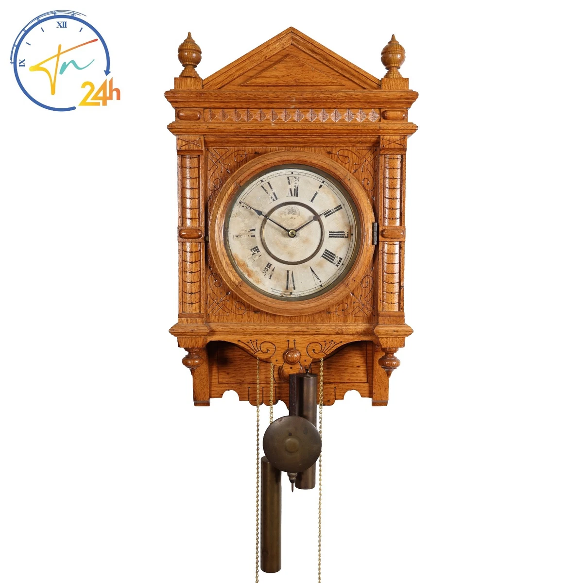 希少 Waterbury Clock 1874 明治7年 掛け時計 19世紀 アメリカ時計