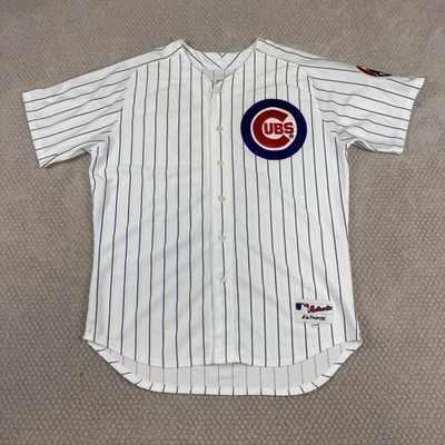 Chicago Cubs Jersey #12 Soriano Men's Size 48 Majestic White Pinstripes - Image 1 of 4