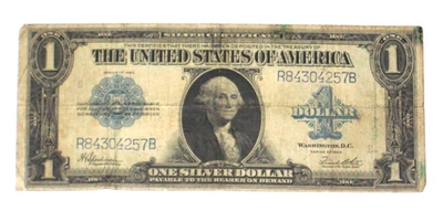 1923 $1 US Silver Certificate - Washington - Large Size - Blue Seal - Image 1 of 2