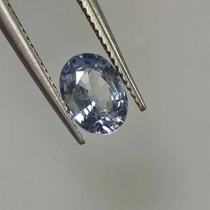 0.95ct Natural Srilankan Blue sapphire light color perfect oval(7x5) shape gem - Picture 1 of 4