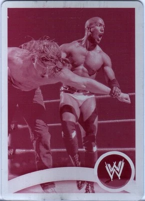 WWE Byron Saxton #86 2011 Topps Magenta Printing Plate Card SN 1 of 1 - Image 1 of 2