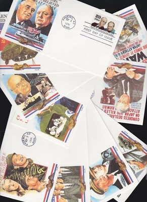 US 2559 A-J 1991 FDC Fleetwood Chris Calle Actor & NASA Artist Cachet Lot of 10 - Image 1 of 4