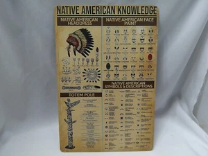 Indianer Wissen 8 x 12 Blechschild - Bild 1 von 2