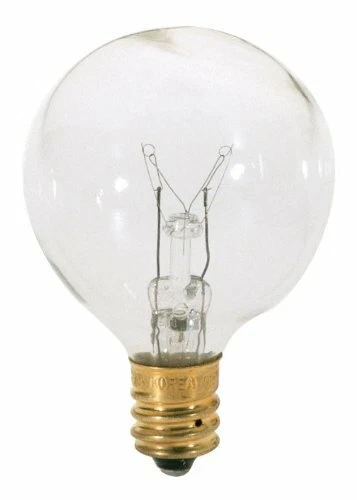 Satco S3844 120V Pear Candelabra Base 10-Watt G12.5 Light Bulb, Clear - Image 1 of 1