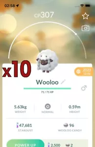 Pokemon TRADE - 10x Wooloo Trades !! Good Chance of Lucky and Good IVs !! - Picture 1 of 1
