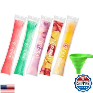 Popsicle Bags 180 Pack Ice Pop Bags Disposable Popsicle Pouches with Silicone - Picture 1 of 5