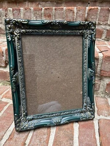 Dunkelgrüner Bilderrahmen viktorianischer Stil verziert Gold Staffelei Wandbehang Foto - Bild 1 von 12