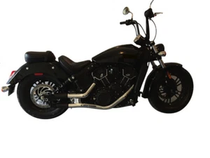2015-2024 Indian Scout Radiant Cycles Shorty GP Escape Negro Baffle Paquete - Imagen 1 de 8