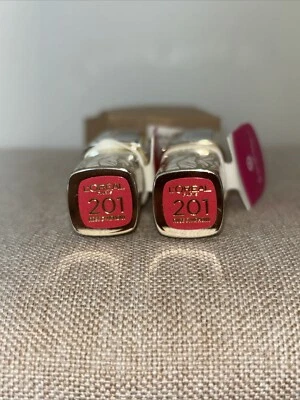 2 tube lot LOREAL EXTRAORDINAIRE LIQUID COLOR RICHE LIPSTICK 201 ROSE SYMPHONY - Image 1 of 2