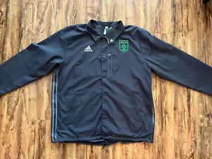 Adidas Austin FC MLS Anthem Button Up Track Jacket Grey Mens HI0074 Sz XL $85 - Picture 1 of 6