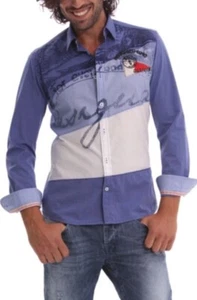 Desigual Regular Cucumis Men’s Long Sleeve Button Down Multicolor Shirt - Picture 1 of 17