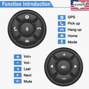Wireless Car Steering Wheel Remote Control Button for Stereo DVD GPS Universal - Picture 1 of 12