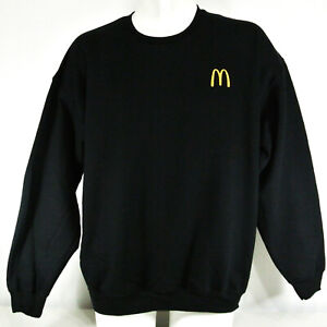 McDONALDS Restaurant Employee Uniform Sweatshirt Black Size M Medium NEW