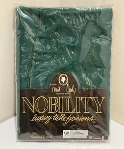 Tablecloth Round  70 inch Green Natural Touch Visa First Lady Nobility NEW - Picture 1 of 7