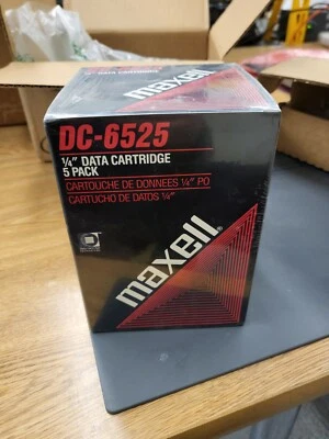 DC-6525 Maxell 1/4Inch Data Cartridge 1020 Feet 525 Megabytes 5 pack a12422e - Image 1 of 4