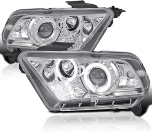 Faros proyectores Twin Halo Ford Mustang 2010-2014, conjunto de faros - Imagen 1 de 16