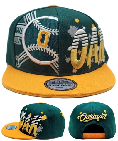 Oakland New Leader Splash A's Athletics CLRS Green Yellow Era Snapback Hat Cap Cover