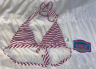 Traje de baño halter a rayas Coco Rave XL 38B púrpura (B1) Foto 1 de 2