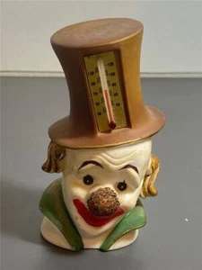 Vintage Ceramic Circus Clown Top Hat Thermometer by Enesco Imports Japan - Picture 1 of 1