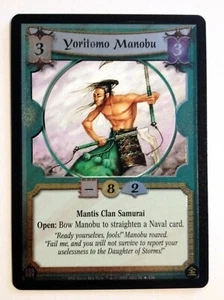 Lámina Yoritomo Manobu L5R Leyenda de los Cinco Anillos CCG Vientos de Cambio WoC - Imagen 1 de 1