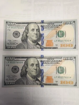 Sequential order $200 - 2 2009 $100 BILLS (HUNDRED DOLLAR BILLS) - Image 1 of 3