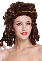 Parrucca Donna Barocco Cosplay Colonial Vittoriano Riccioli Gotico Lolita Nero