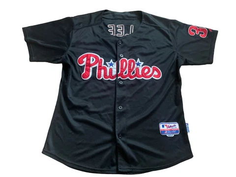 Philadelphia Phillies #33 Cliff Lee Black Majestic Size 50 Stitched MLB Jersey Cover