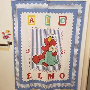 ABC Elmo Fabric Panel Cheater Quilt Panel 34" x 44" - Picture 1 of 7