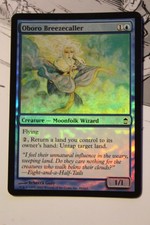 MTG OBORO BREEZECALLER FOIL COMMON SAVIORS OF KAMIGAWA MAGIC THE GATHERING