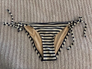 NWT J.Crew String Hipster String Bikini Sailor Stripe Bottom Blue/White Sz XS - Picture 1 of 8