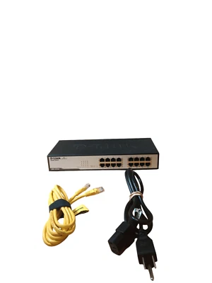 D-Link DGS-1016D 16-Port Unmanaged Gigabit Ethernet Switch | tested working - Image 1 of 4