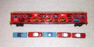 HO Bachmann Tri Level Auto Carrier with Cars - Picture 1 of 4