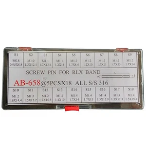 90Pcs Stainless Steel Screw Pins Links For Watch Band Bracelet Strap - Picture 1 of 8