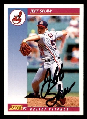1992 Score Baseball #624 Jeff Shaw Signed Autograph (no COA) - Image 1 of 2