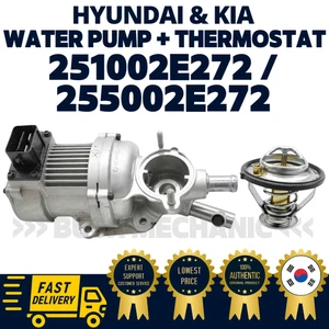 GENUINE OEM Hyundai Kia Water Pump + Thermostat Set 251002E272 255002E272 Hybrid - Picture 1 of 5