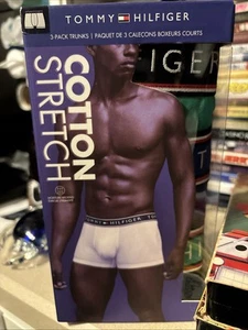 Tommy Hilfiger 3 Pack Cotton Stretch TRUNKS Underwear  Size L 36-38 NIB - Picture 1 of 11