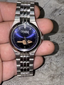 Vintage Caravelle Bulova Quartz Uhr C8351 Herren Silber & Blau - Bild 1 von 8